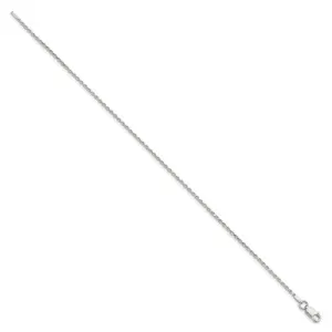 1.5mm Sterling Silver, Diamond Cut Solid Rope Chain Anklet or Bracelet