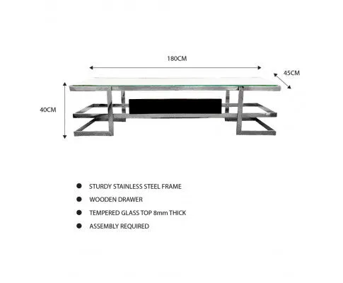 Alexa - Silver TV Unit