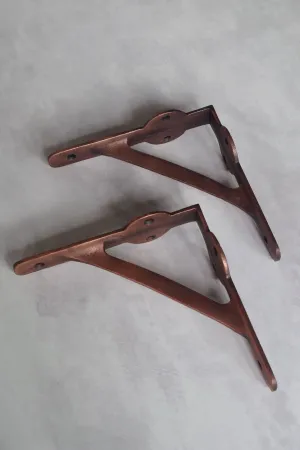 Antique Copper Shelf Bracket - Pair