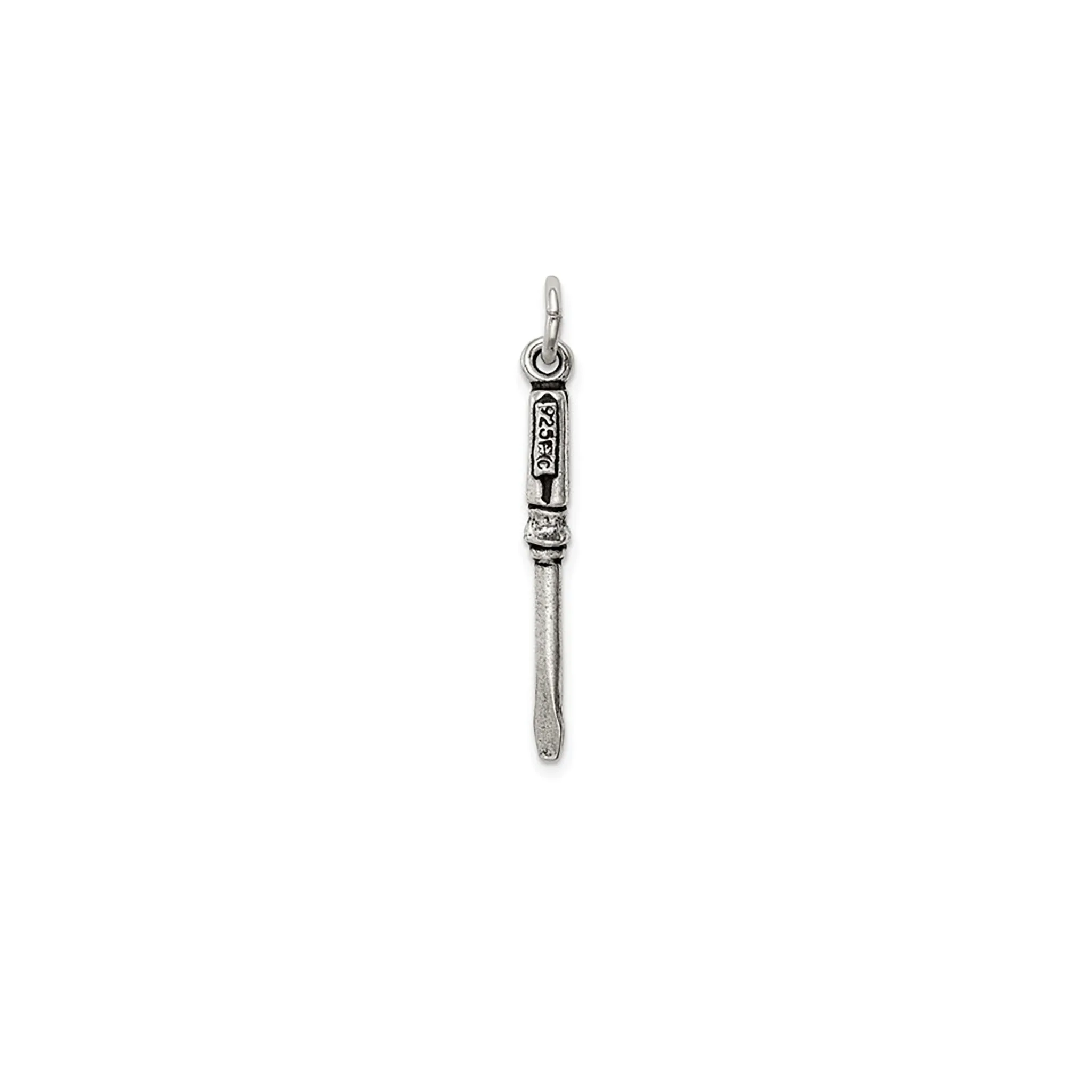 Antique Finish Screwdriver Pendant (Silver)