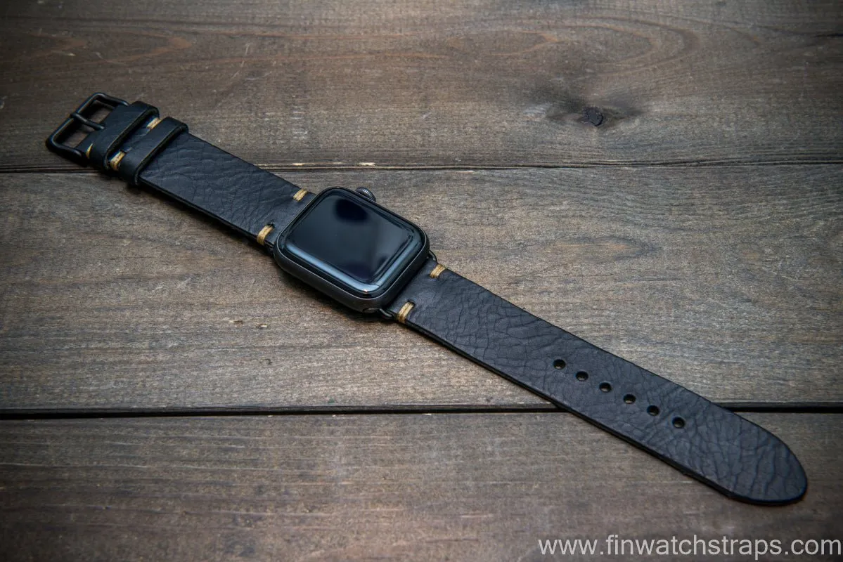 Apple Watch 3,4,5 artisan leather watch band. Badalassi Wax Italian leather.