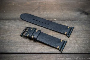 Apple Watch 3,4,5 artisan leather watch band. Badalassi Wax Italian leather.