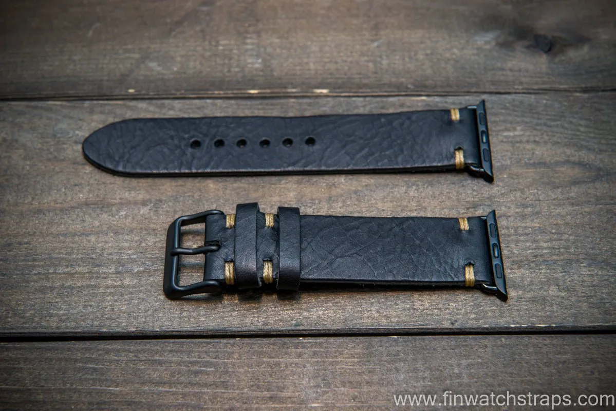 Apple Watch 3,4,5 artisan leather watch band. Badalassi Wax Italian leather.