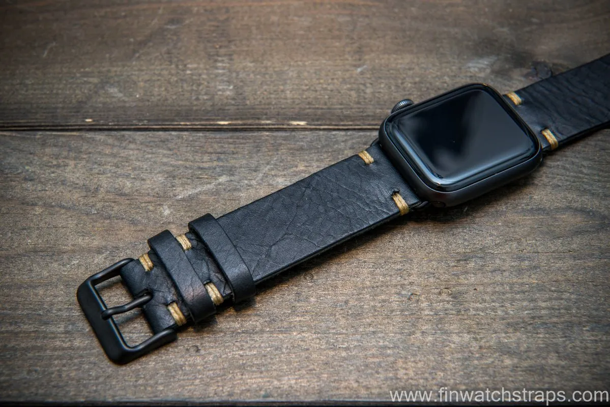 Apple Watch 3,4,5 artisan leather watch band. Badalassi Wax Italian leather.