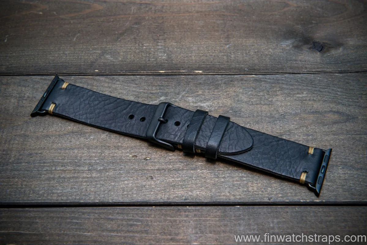 Apple Watch 3,4,5 artisan leather watch band. Badalassi Wax Italian leather.