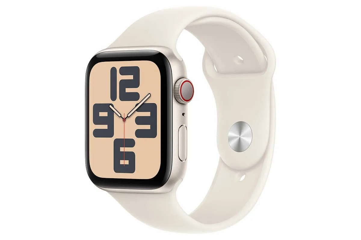 Apple Watch SE GPS   Cellular | 44mm | Starlight Aluminium Case with Starlight Sport Band S/M