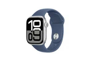 Apple Watch Series 10 | 42mm | Silver Aluminium Case Denim Sport Band S/M