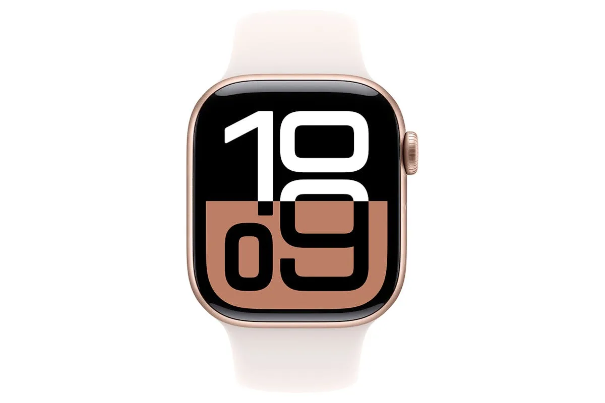 Apple Watch Series 10 GPS   Cellular | 42mm | Rose Gold Aluminium Case with Light Blush Sport Band M/L