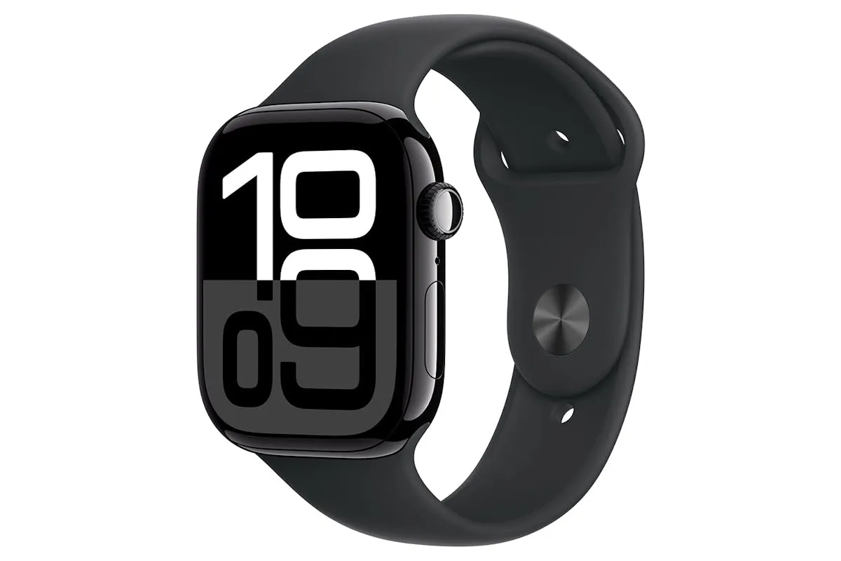 Apple Watch Series 10 GPS   Cellular | 46mm | Jet Black Aluminium Case with Black Sport Band M/L