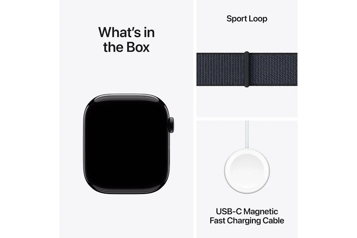 Apple Watch Series 10 GPS   Cellular | 46mm | Jet Black Aluminium Case with Ink Sport Loop