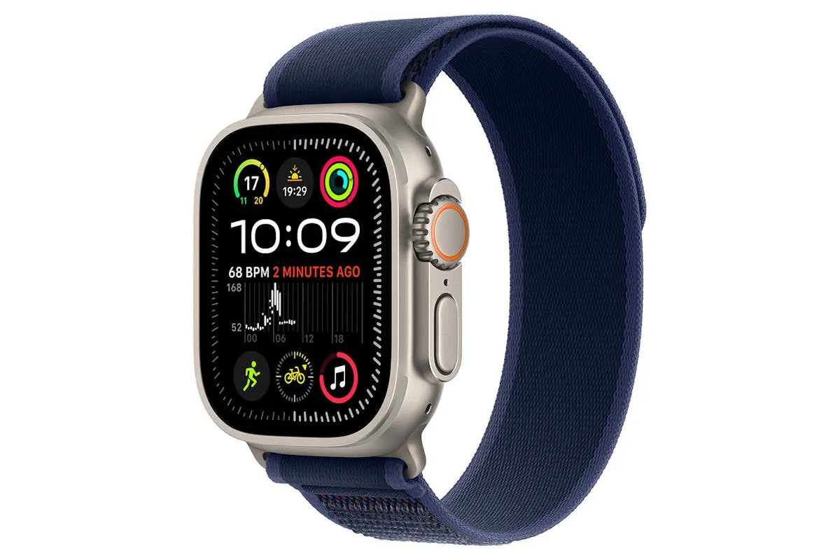 Apple Watch Ultra 2 GPS   Cellular | 49mm | Natural Titanium Case with Blue Trail Loop S/M