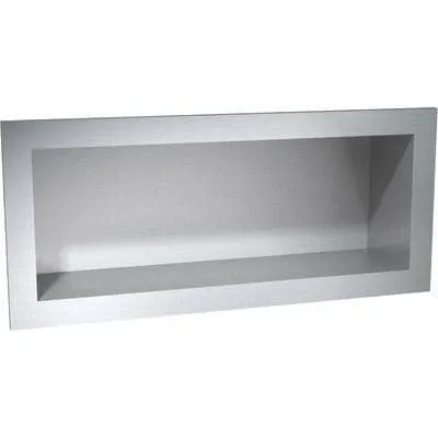 ASI 0412 Commercial Bathroom Shelf, 16-1/2" W x 6-1/2" H x 4" D, Recessed-Mounted, Stainless Steel