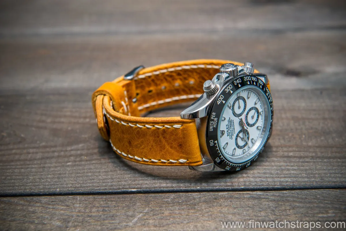 Badalassi Carlo Wax leather watch strap. Napoli color. Handmade in Finland.