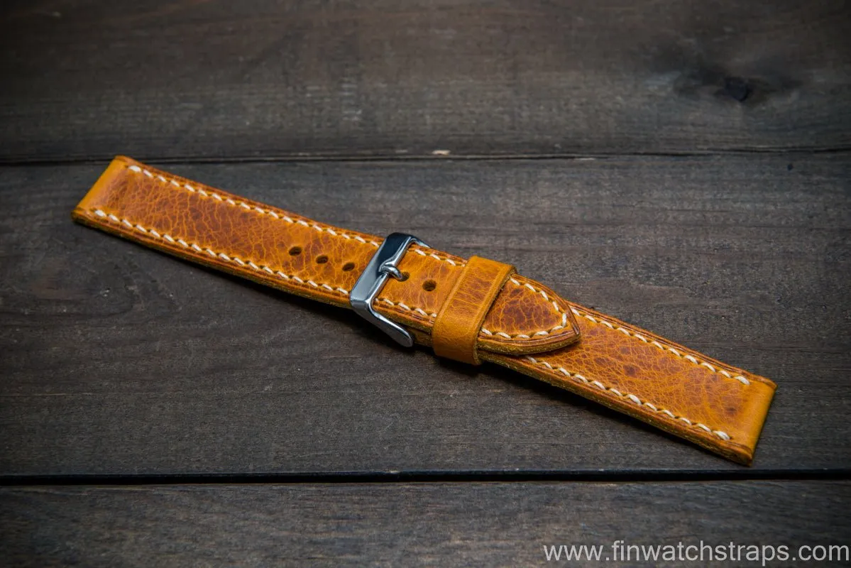 Badalassi Carlo Wax leather watch strap. Napoli color. Handmade in Finland.