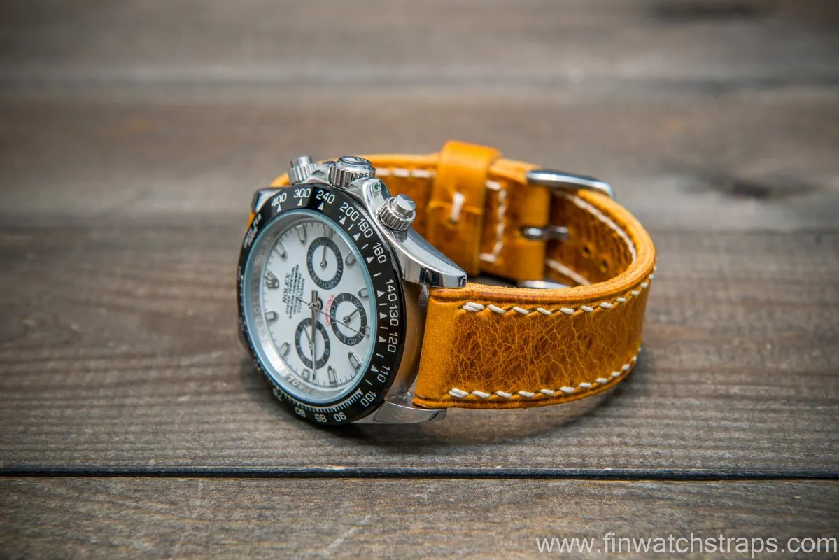 Badalassi Carlo Wax leather watch strap. Napoli color. Handmade in Finland.