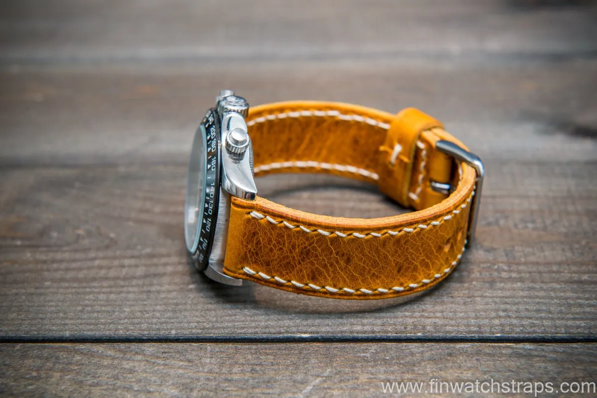 Badalassi Carlo Wax leather watch strap. Napoli color. Handmade in Finland.