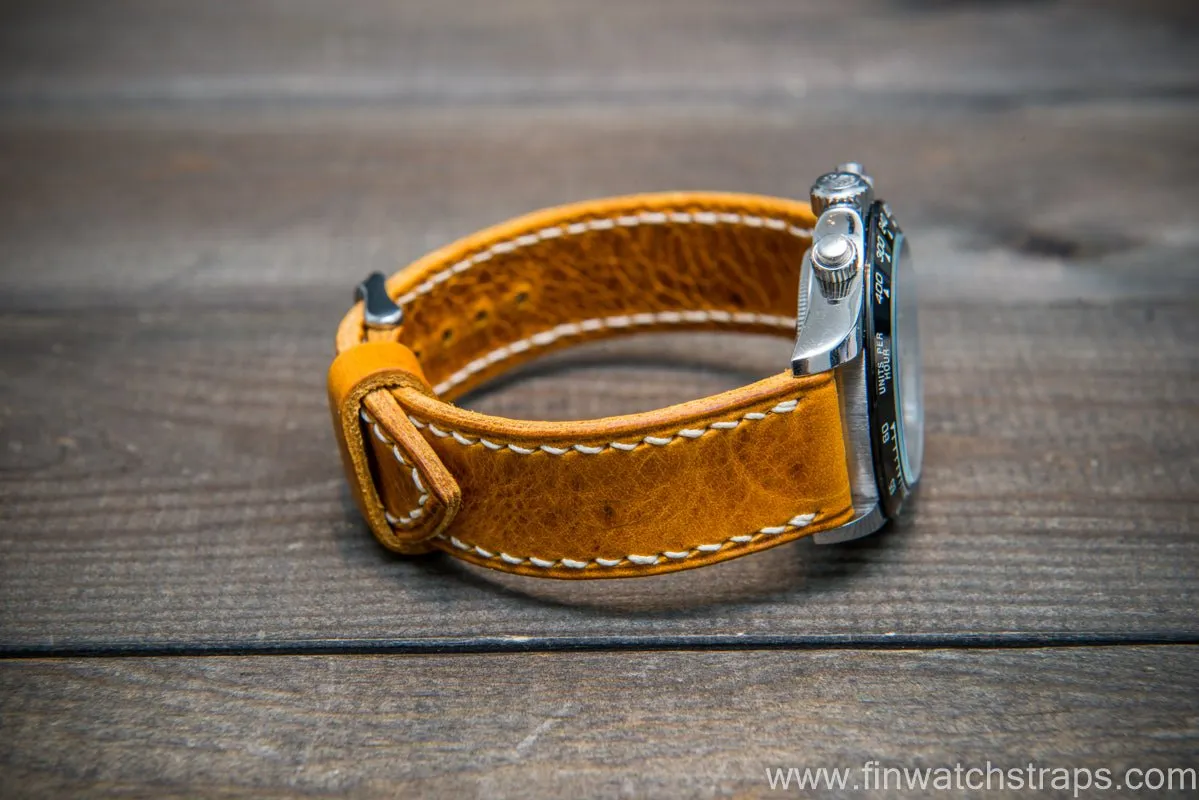 Badalassi Carlo Wax leather watch strap. Napoli color. Handmade in Finland.