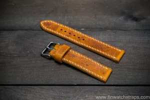 Badalassi Carlo Wax leather watch strap. Napoli color. Handmade in Finland.