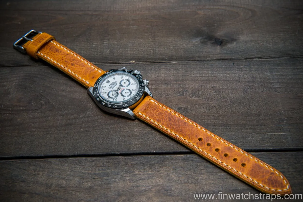 Badalassi Carlo Wax leather watch strap. Napoli color. Handmade in Finland.