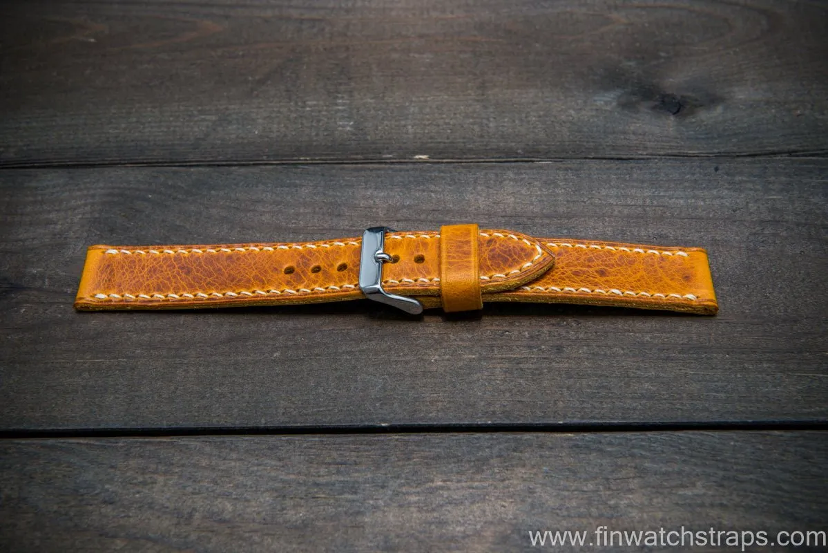 Badalassi Carlo Wax leather watch strap. Napoli color. Handmade in Finland.