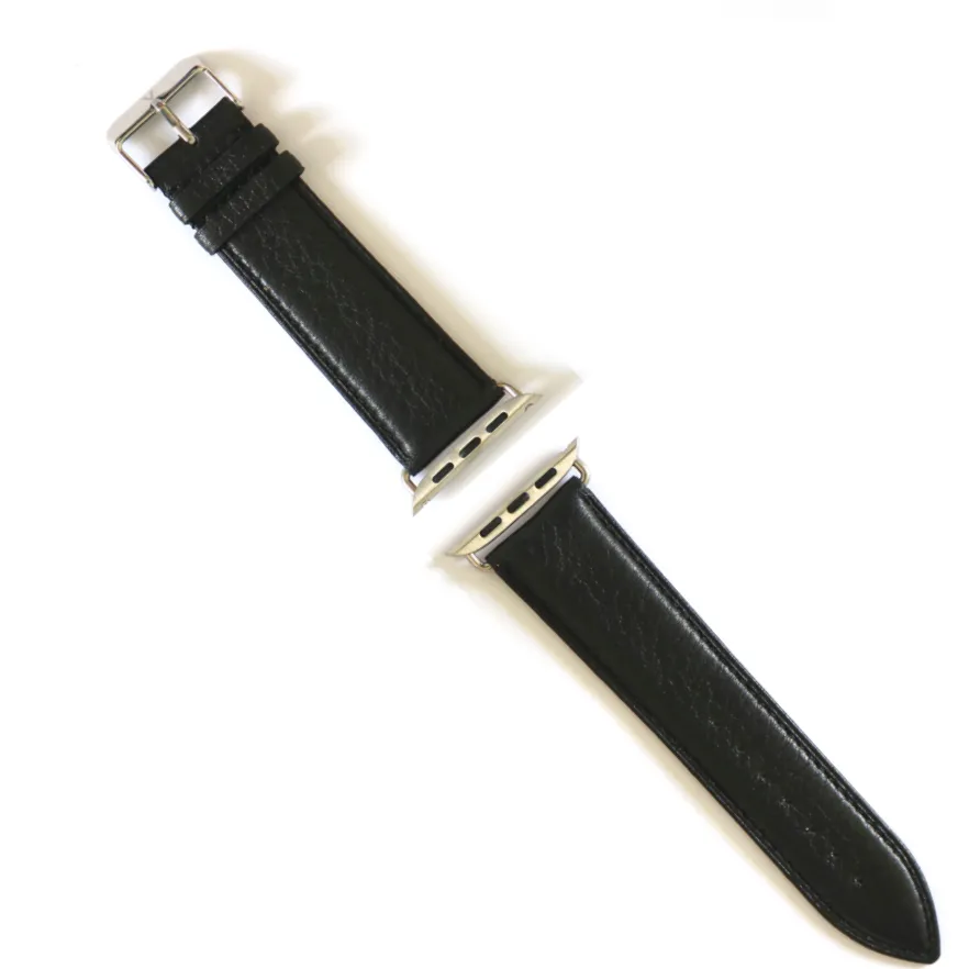 Black Pebbled Leather Apple Watch Strap (38/40 mm)