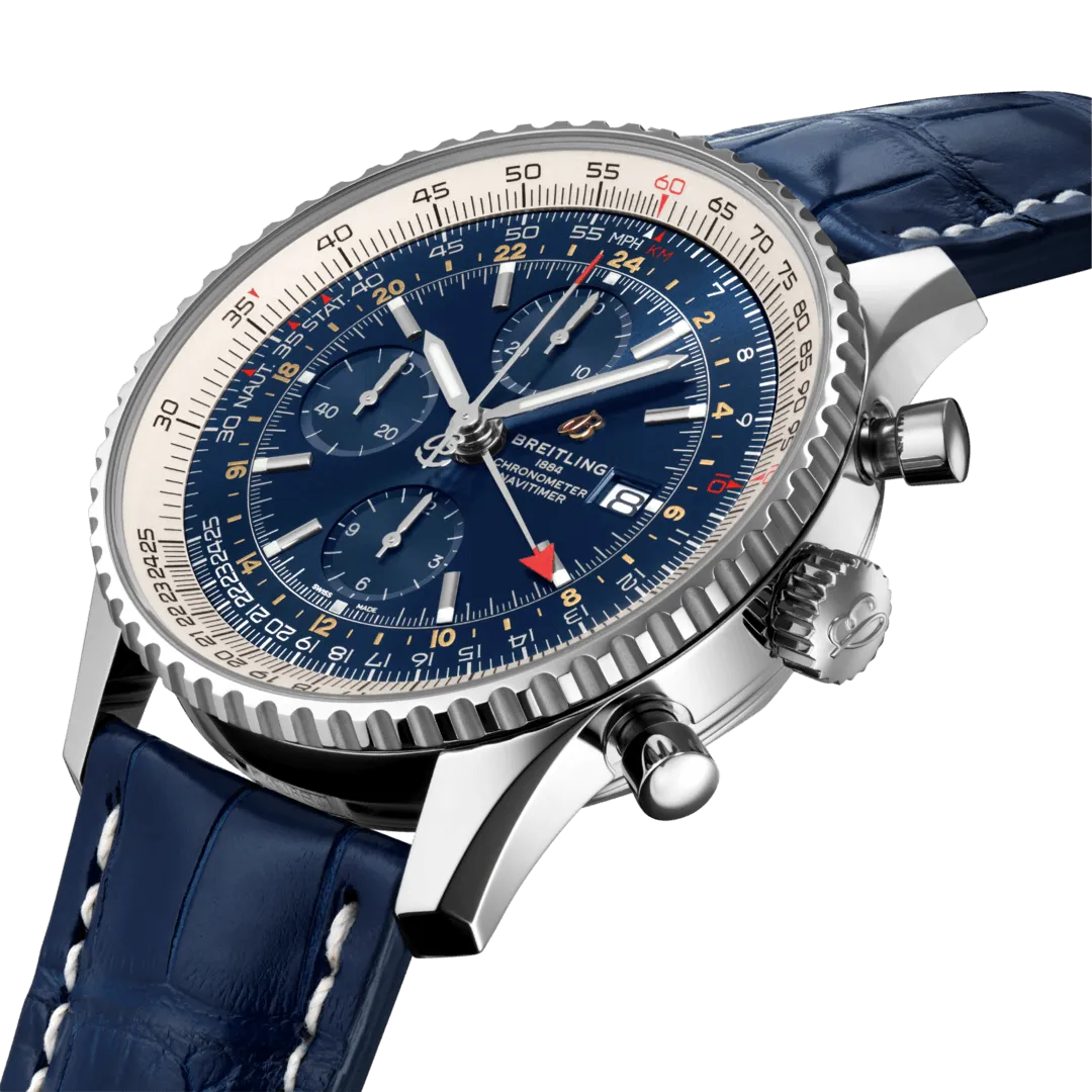 BRT Watch Navitimer 1 Chronograph GMT 46 Croco Tang Type