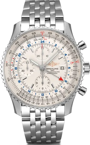 BRT Watch Navitimer Chronograph GMT 46 Steel Bracelet