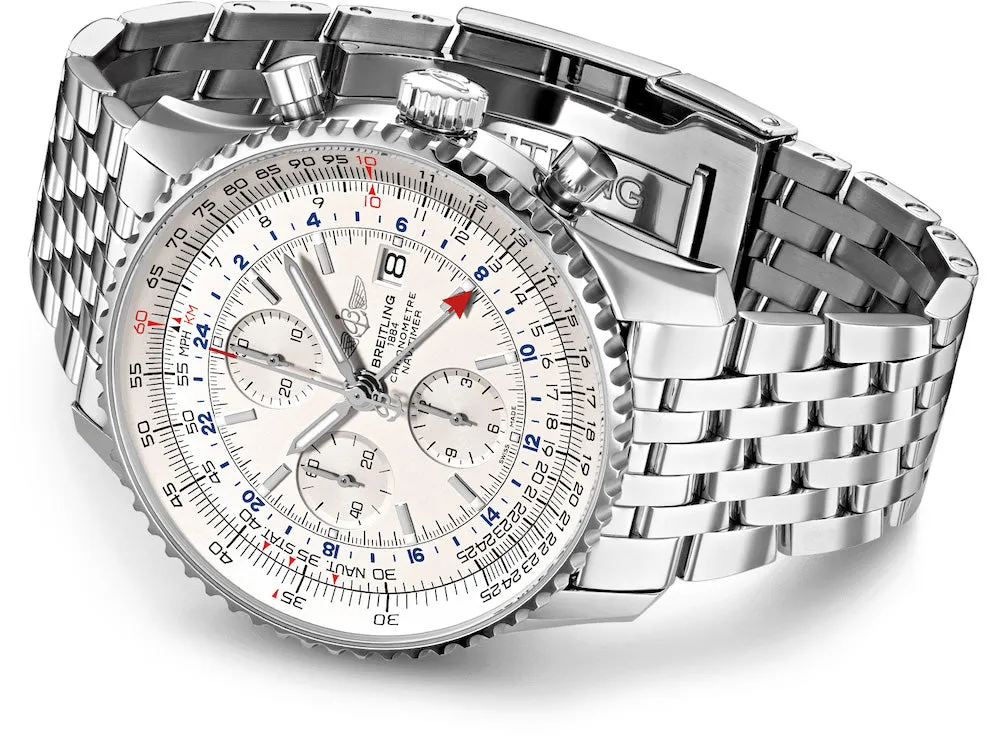 BRT Watch Navitimer Chronograph GMT 46 Steel Bracelet