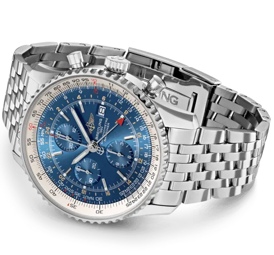 BRT Watch Navitimer Chronograph GMT 46 Steel Bracelet