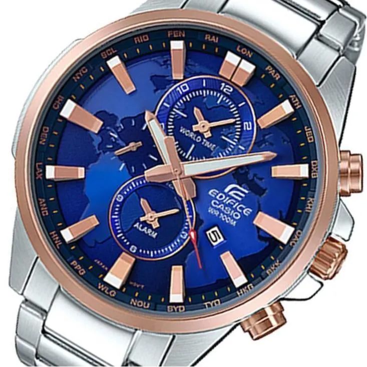 Casio Edifice Illuminator Series World Time Men's Watch - EFR303PG-2A