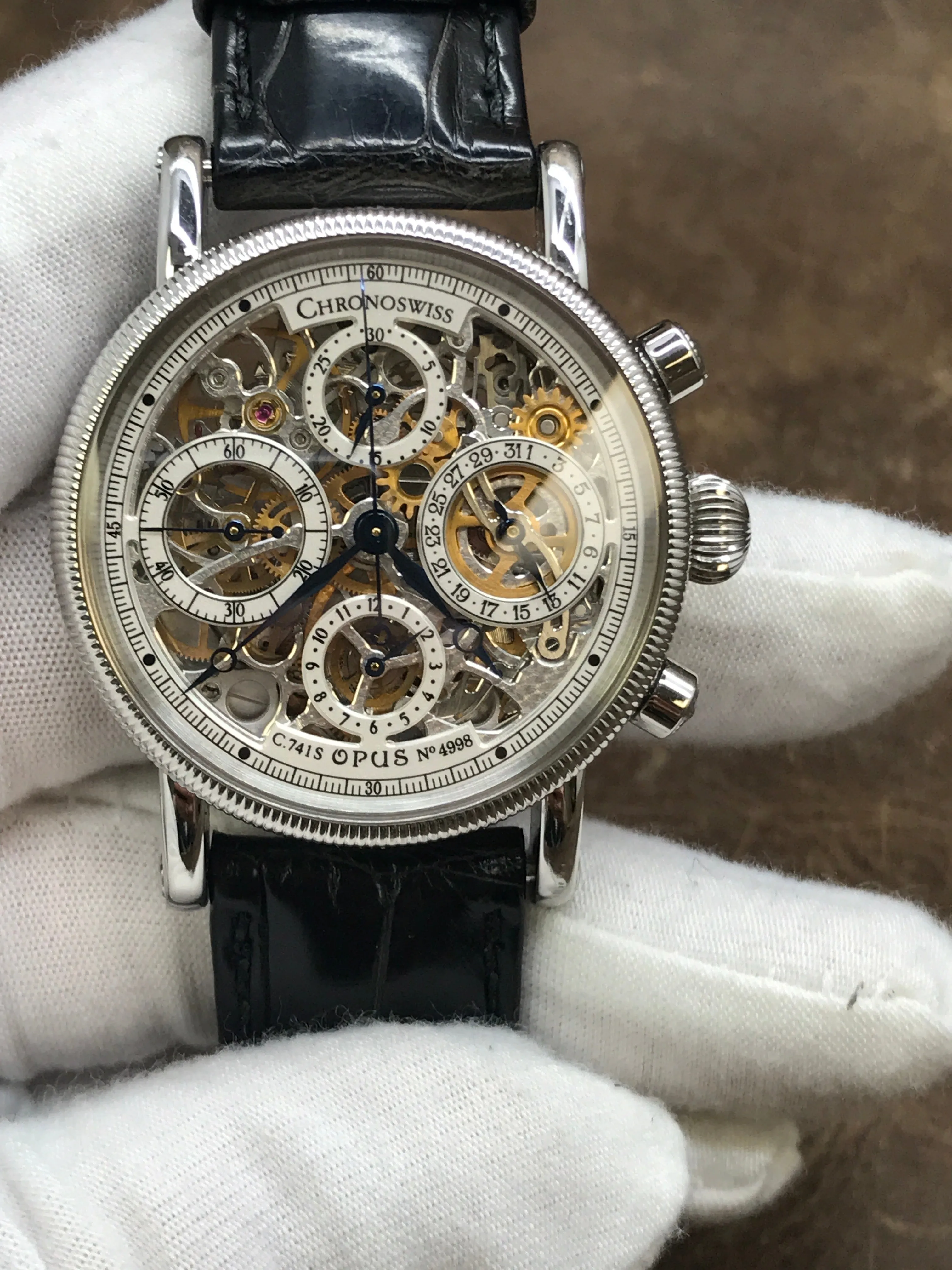 Chronoswiss Opus Skeleton Chronograph CH7523 White & Skeletonized Dial Automatic  Men's Watch