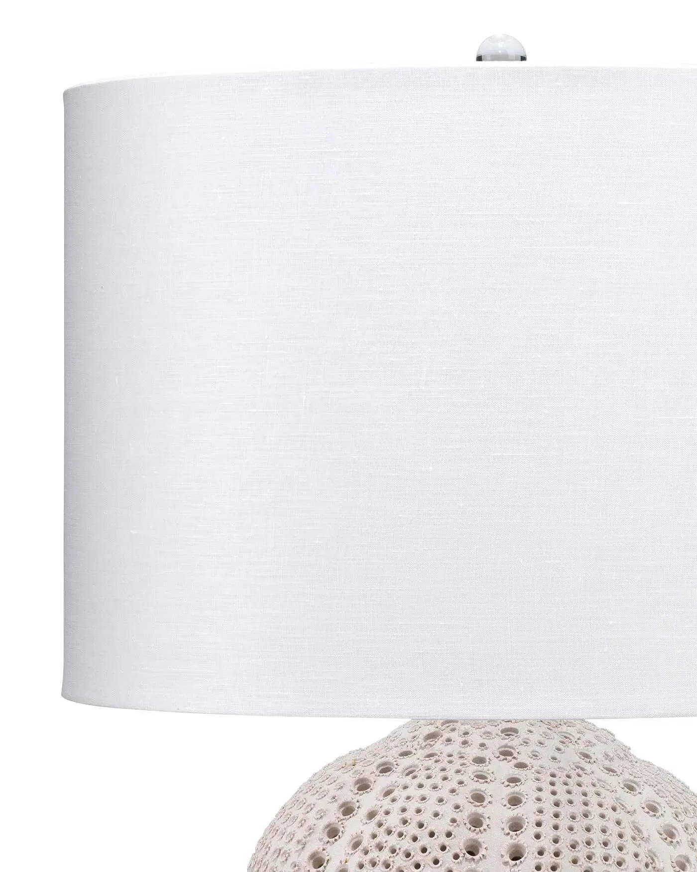 Coastal Style White Porcelain Lunar Table Lamp