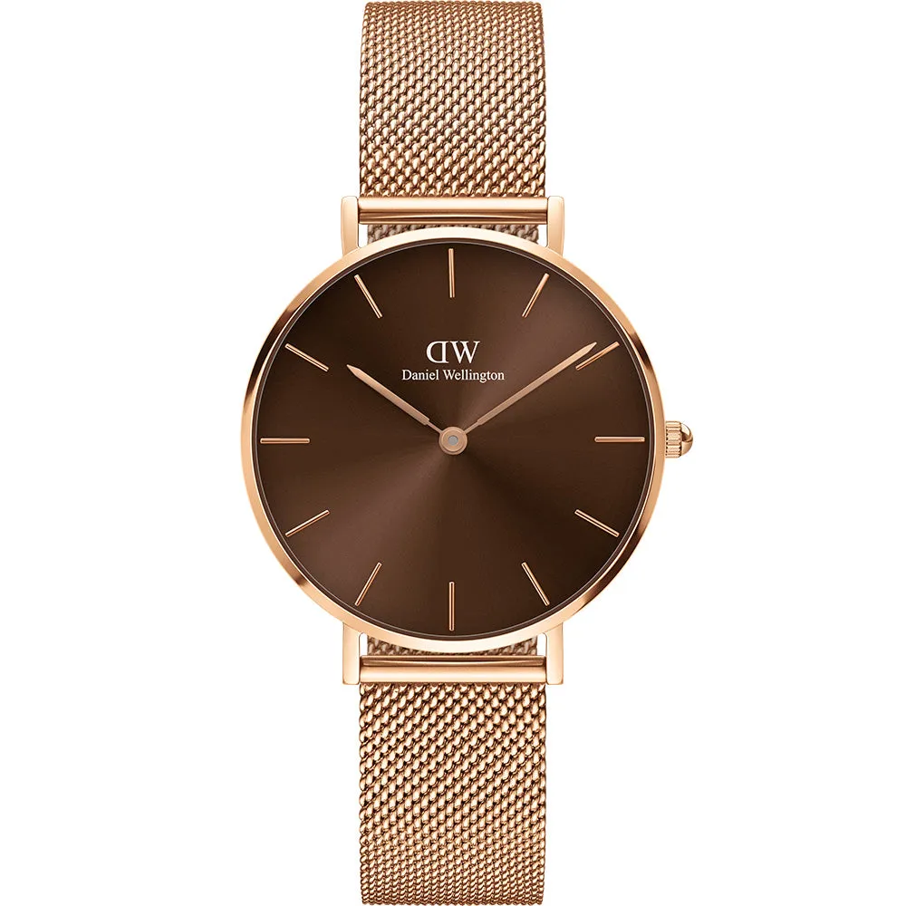 Daniel Wellington Petite Amber Rose DW00100477 Stainless Steel Mesh 32mm