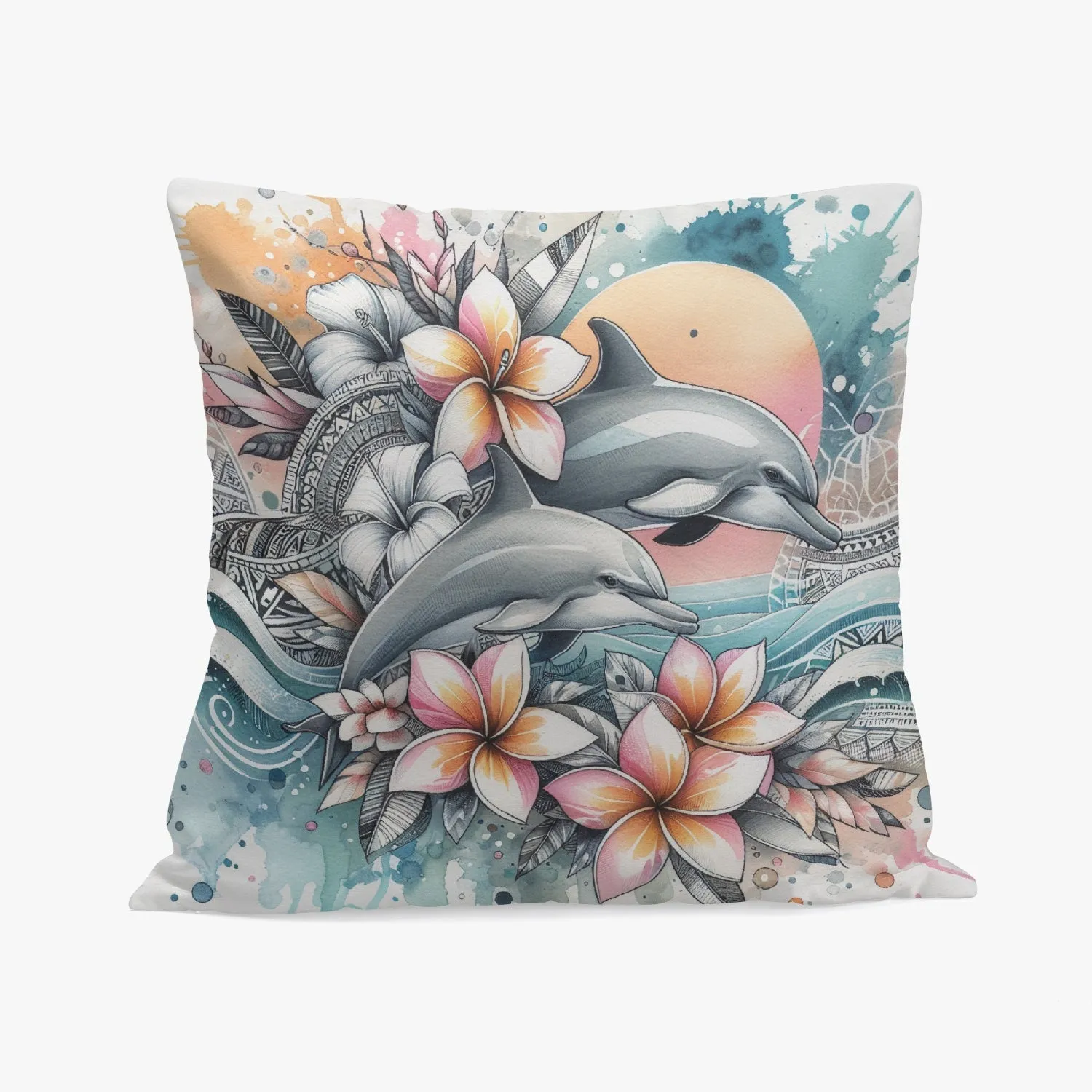 Delightful Dolphins Undersea Pillow Cover