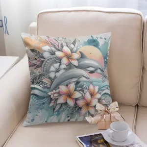 Delightful Dolphins Undersea Pillow Cover