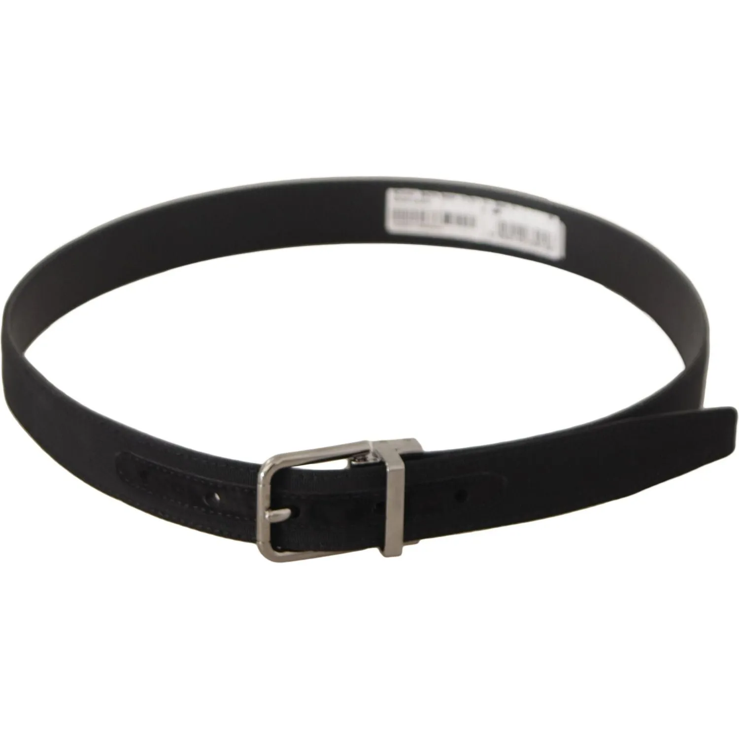 Dolce & Gabbana Elegant Black Canvas & Leather Belt