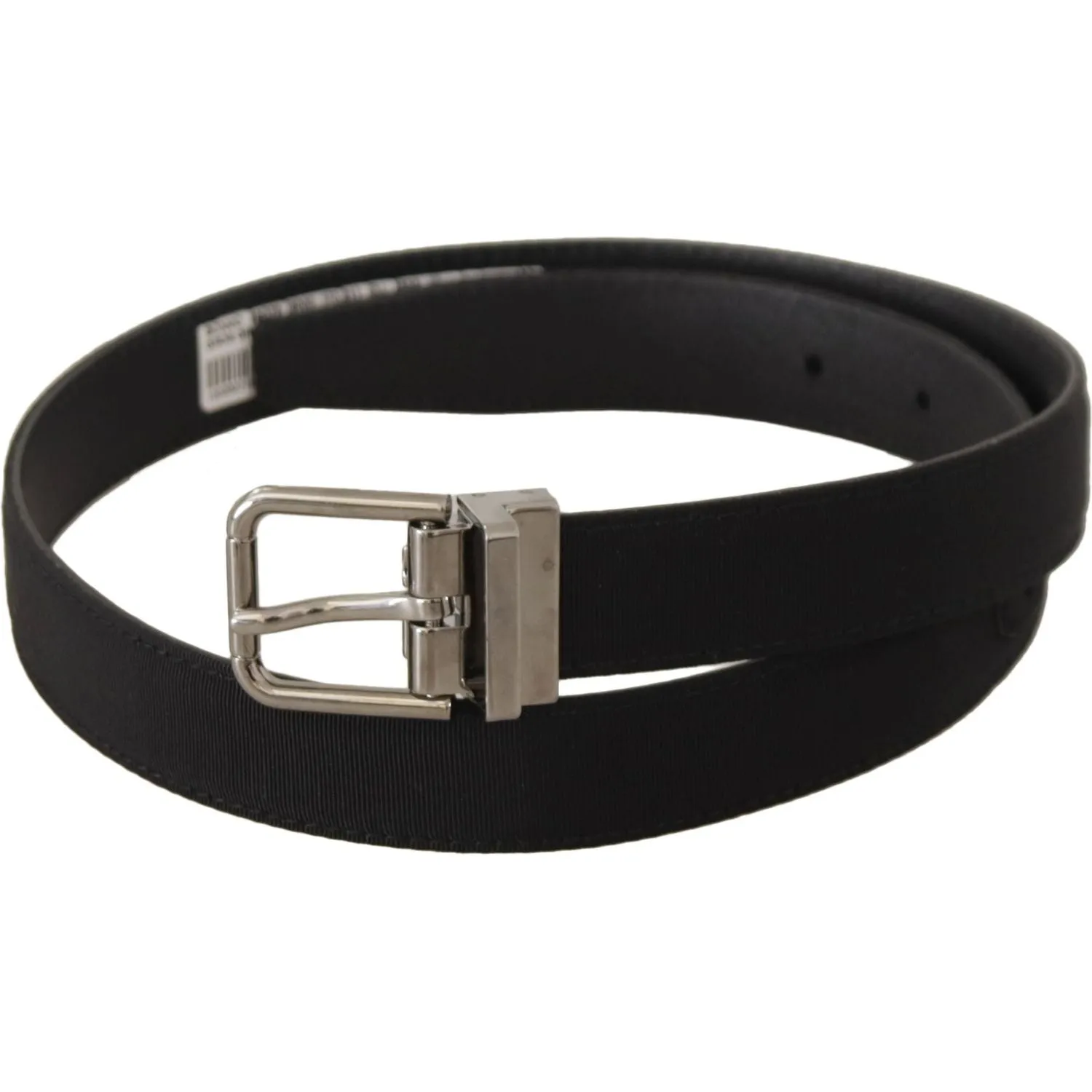 Dolce & Gabbana Elegant Black Canvas & Leather Belt