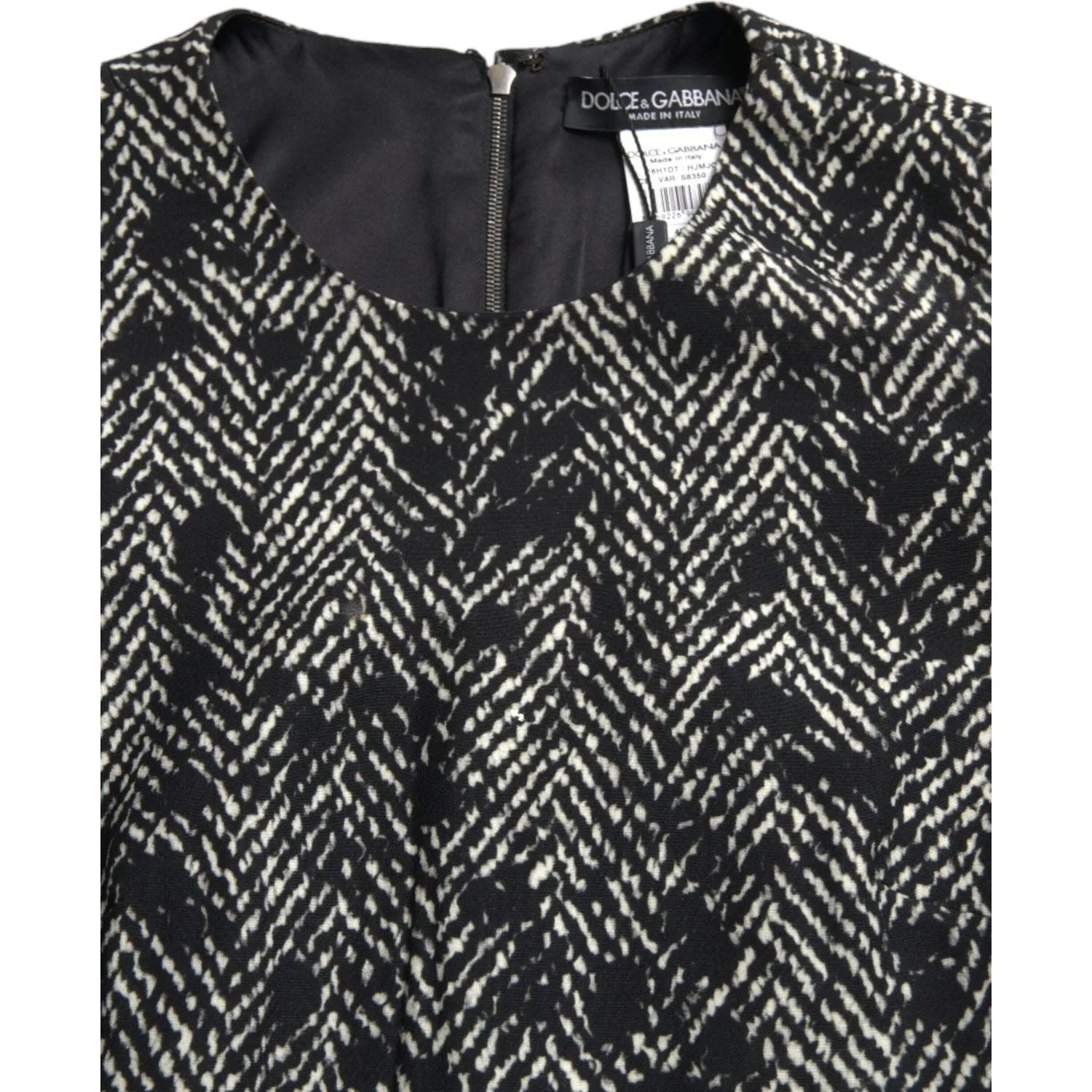 Dolce & Gabbana Elegant Chevron Shift Mini Dress