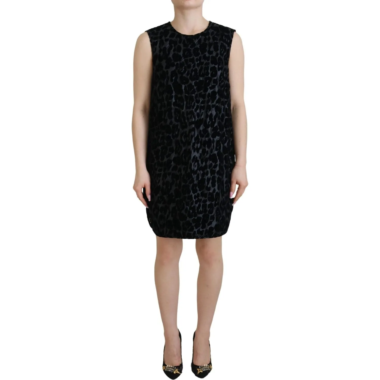 Dolce & Gabbana Elegant Leopard Pattern Mini Shift Dress