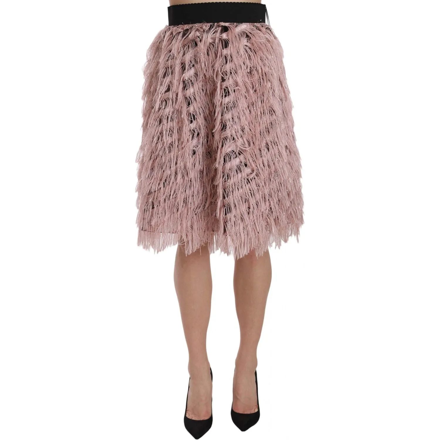 Dolce & Gabbana Wide Elastic Waist High Fashion Skirt