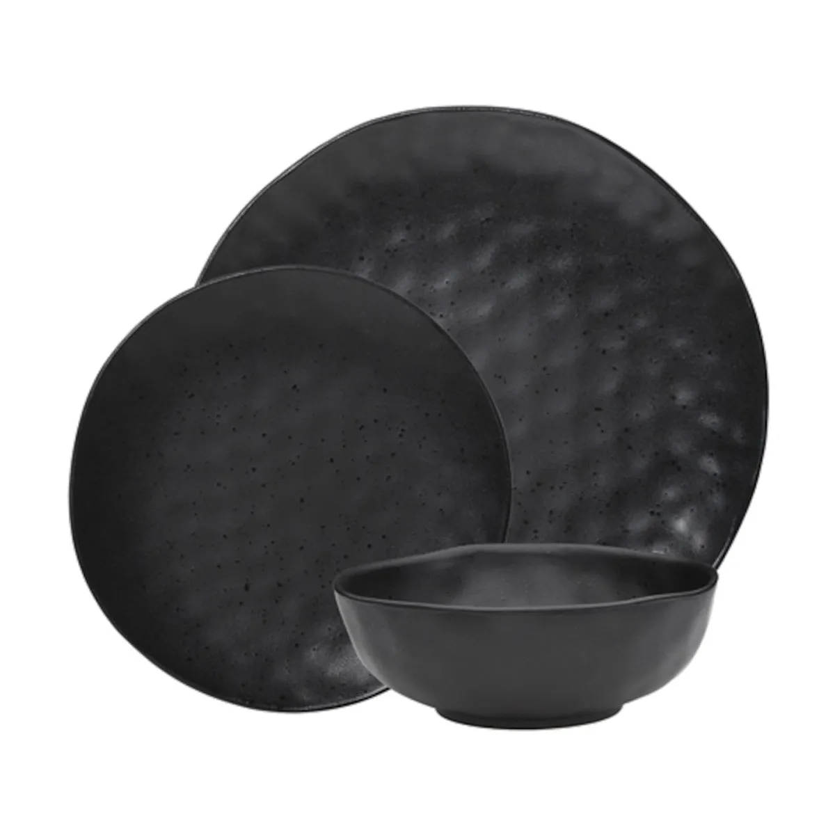 Ecology Speckle Dinner Set Ebony 12 Piece