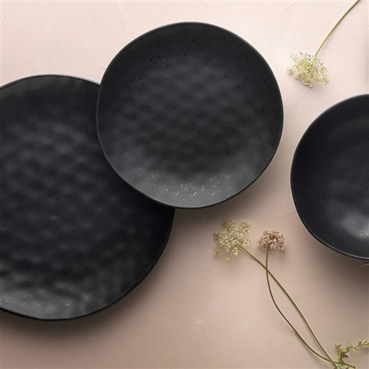 Ecology Speckle Dinner Set Ebony 12 Piece