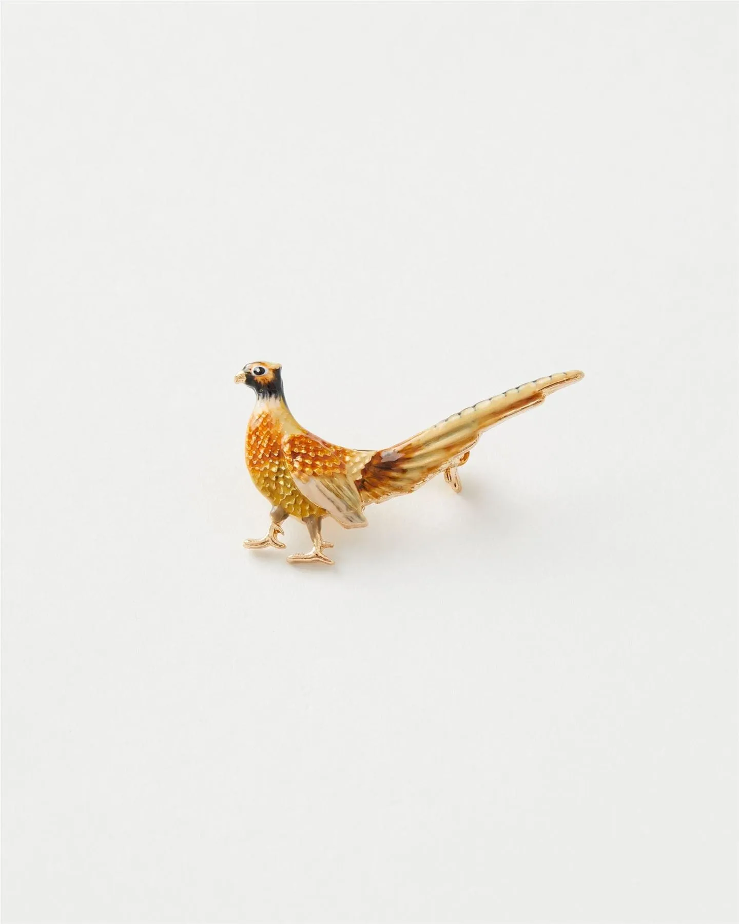 Enamel Pheasant Brooch