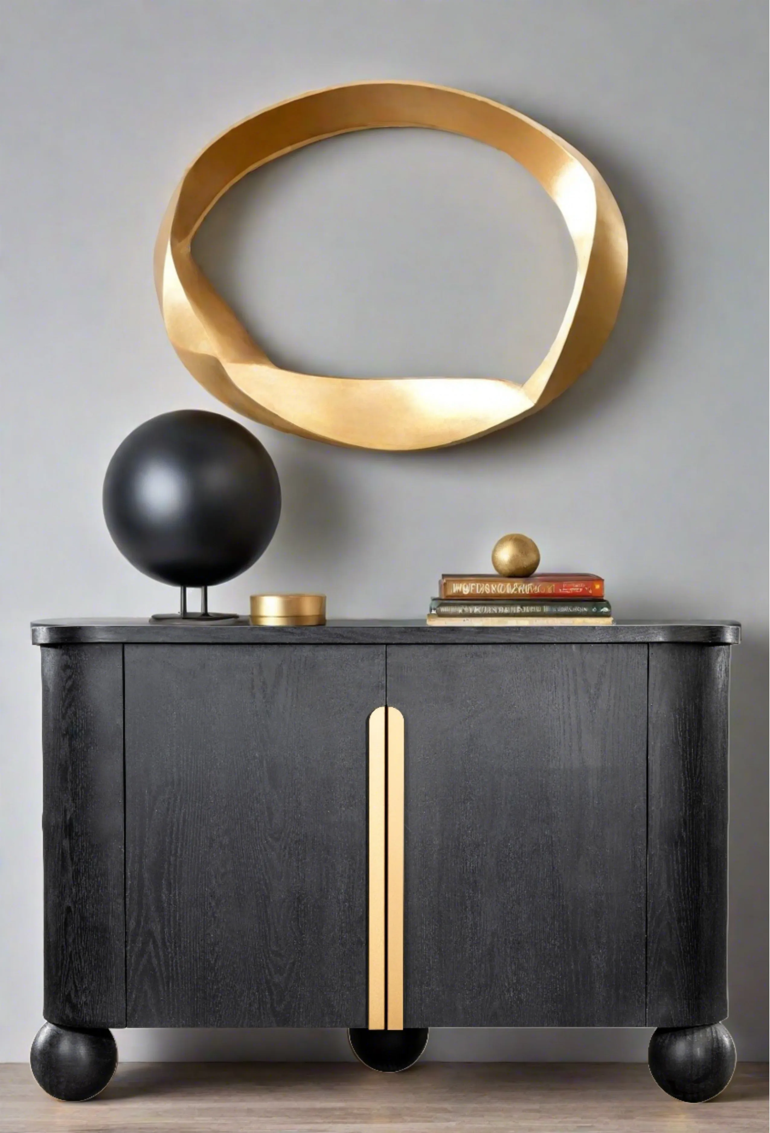 Flamm Accent Cabinet with Ball Feet