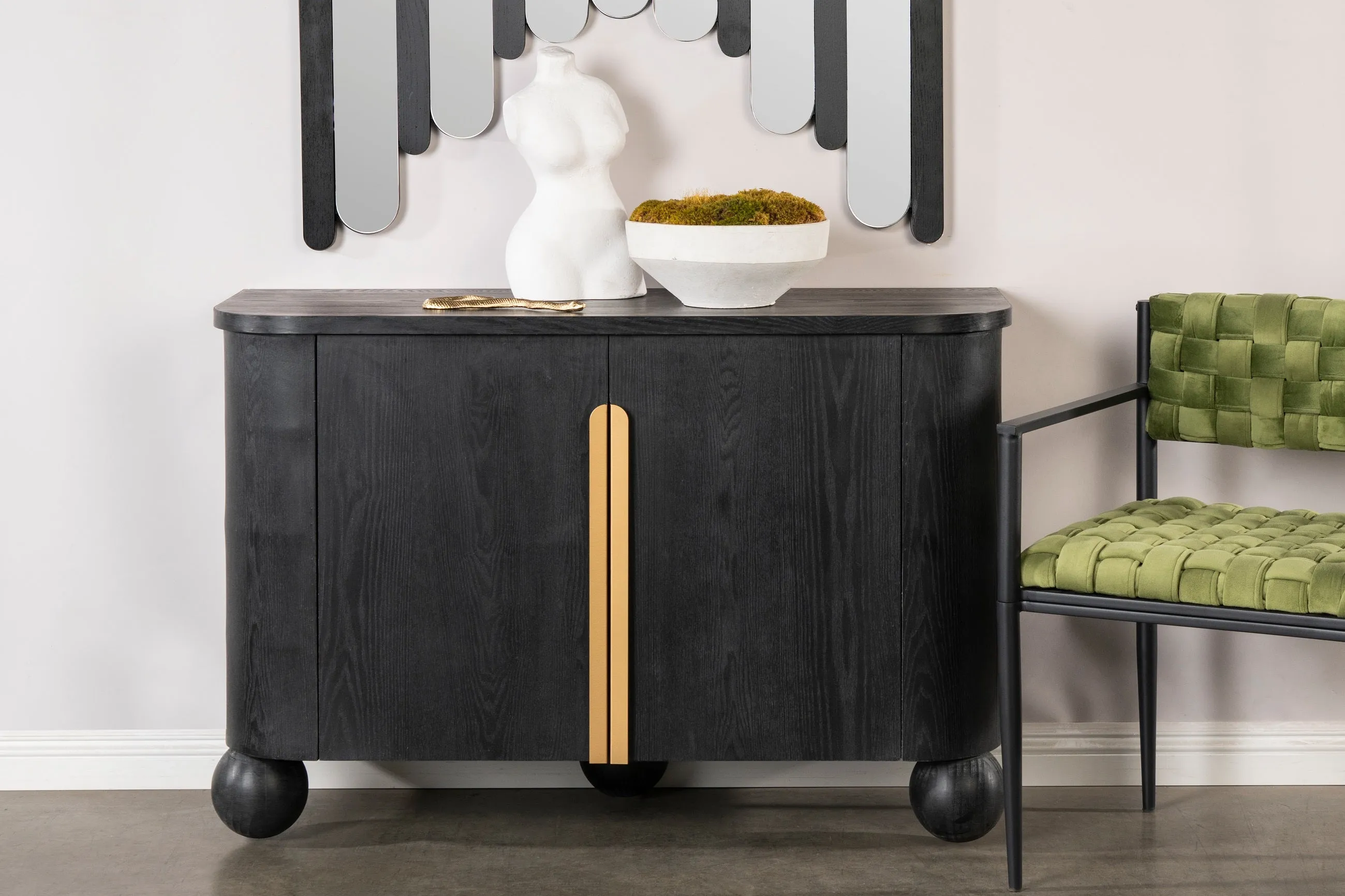 Flamm Accent Cabinet with Ball Feet