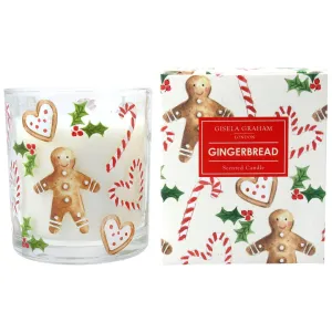 Gingerbread and Candy Cane Design Christmas Candle