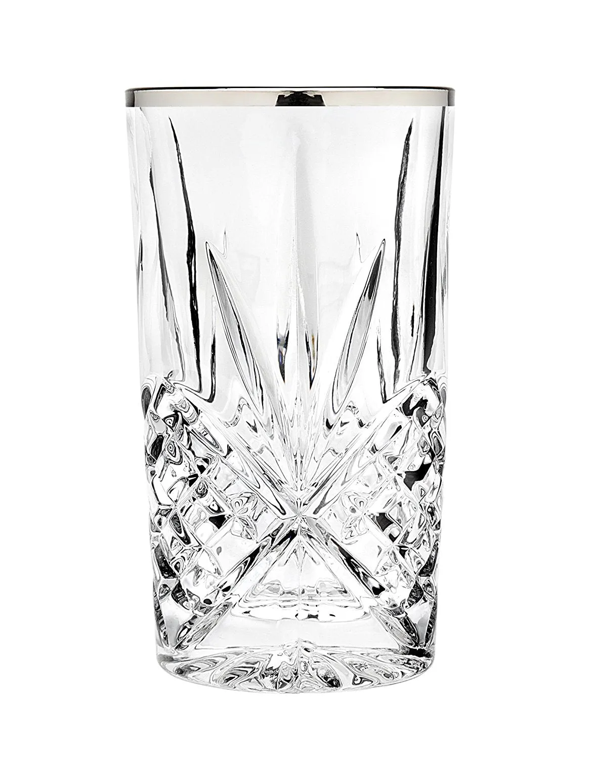 Godinger Platinum Dublin Highball Glasses 4pc