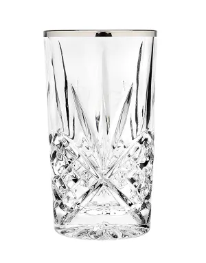 Godinger Platinum Dublin Highball Glasses 4pc