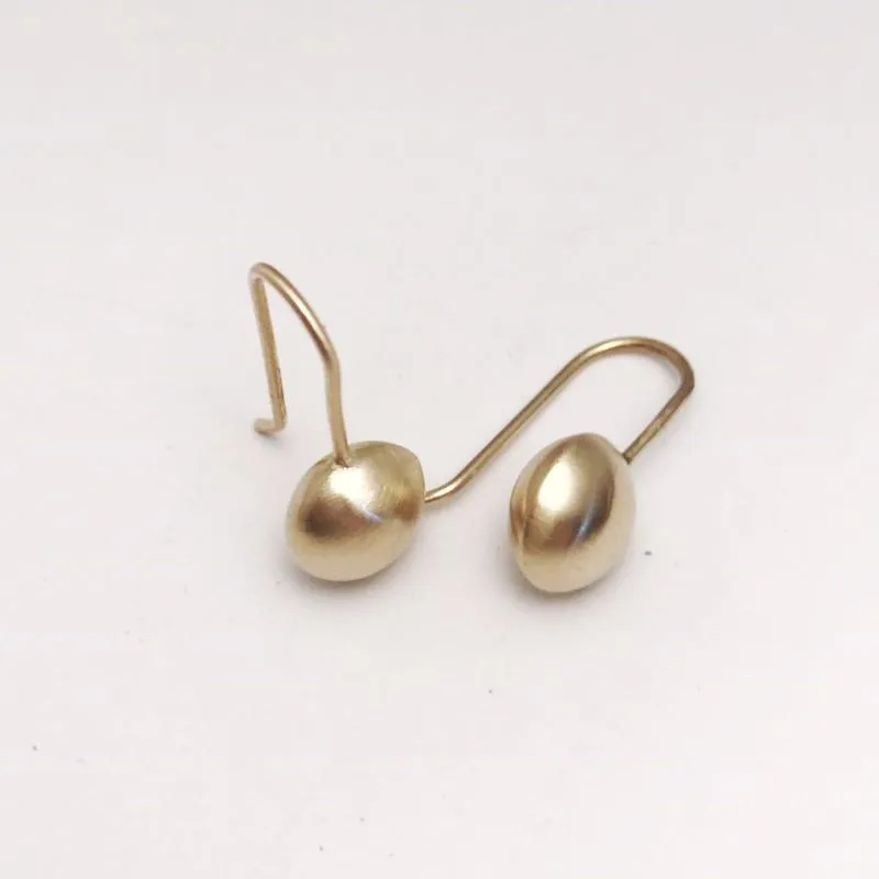 Gold ball drop earrings