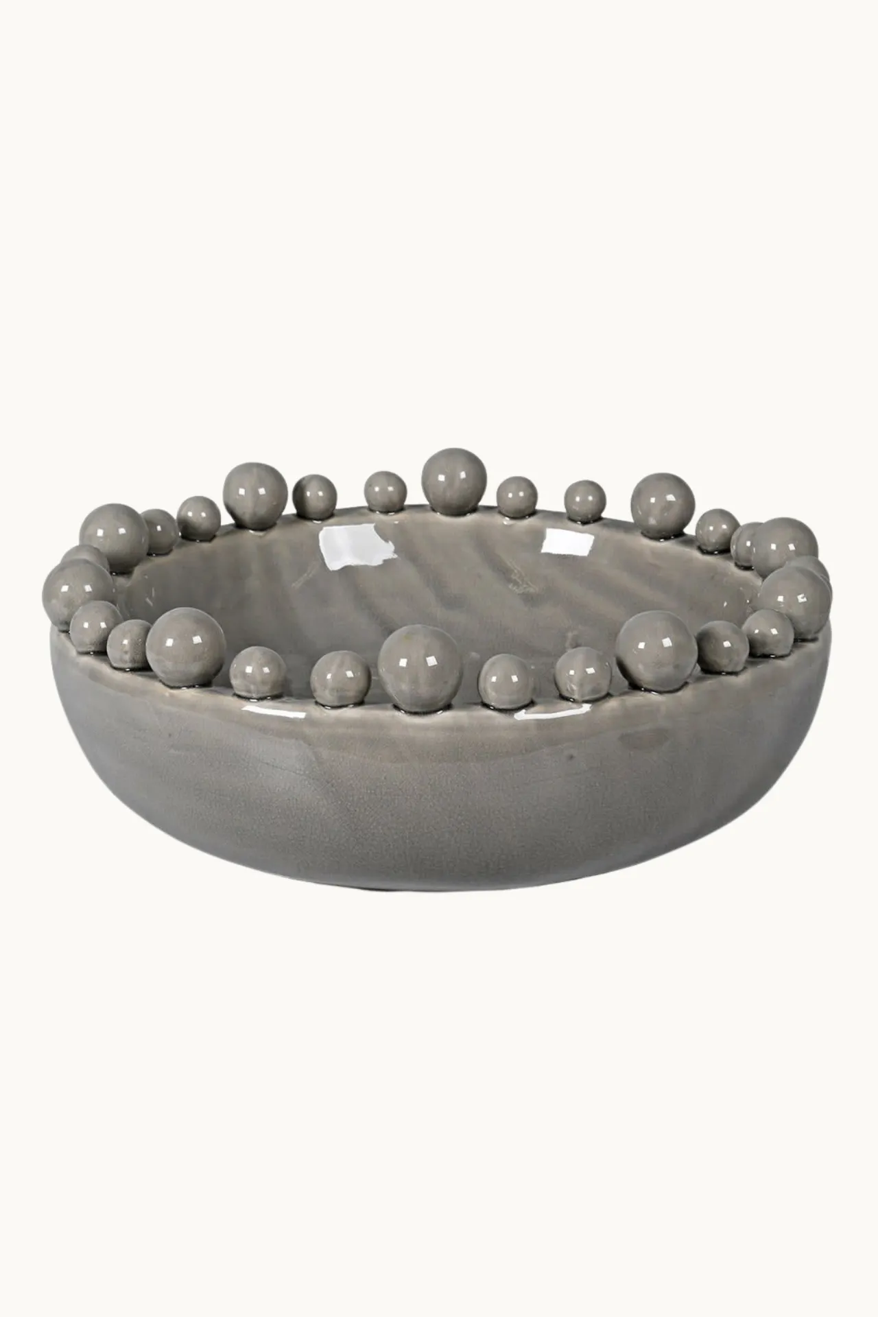 Grey Bobble Edged Bowl